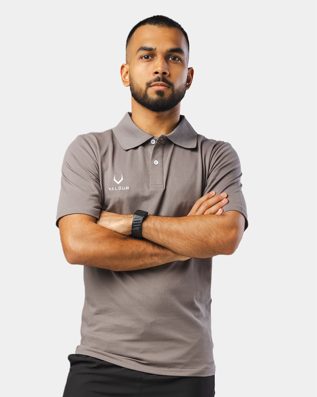 Prestige Polo Top - Grey