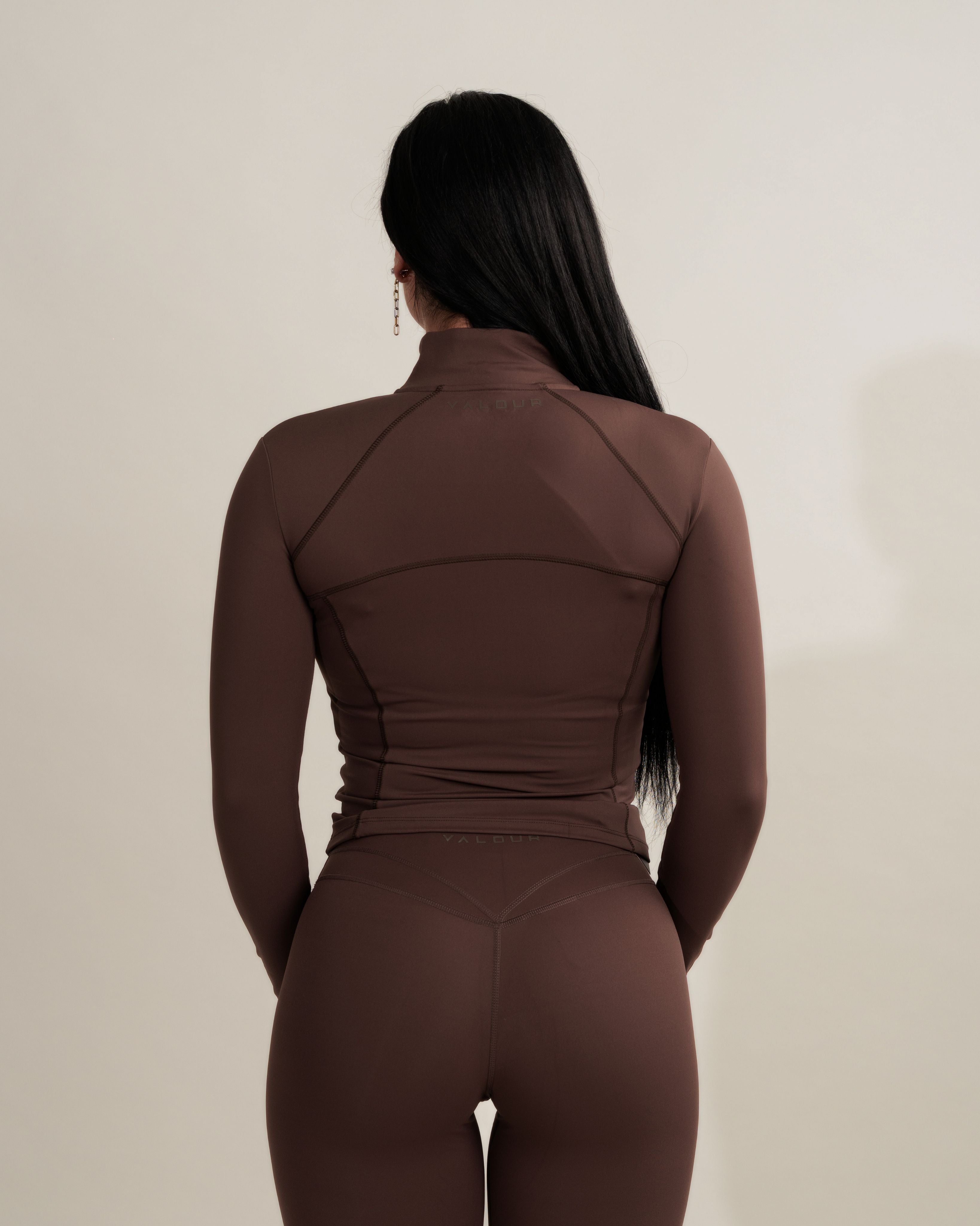 Sculpt Zip Up Jacket - Cocoa