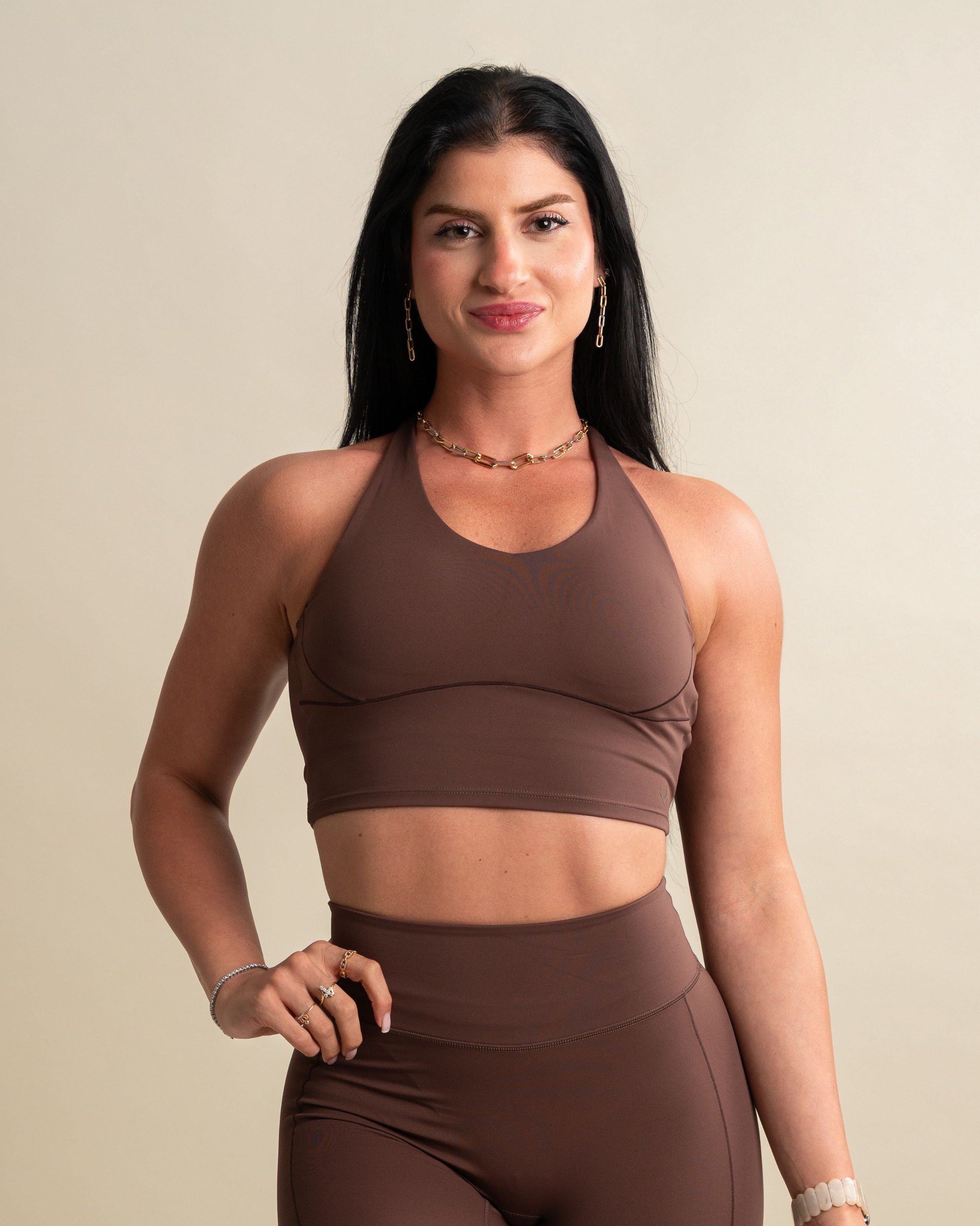 Meraki Contour Sports Bra - Cocoa