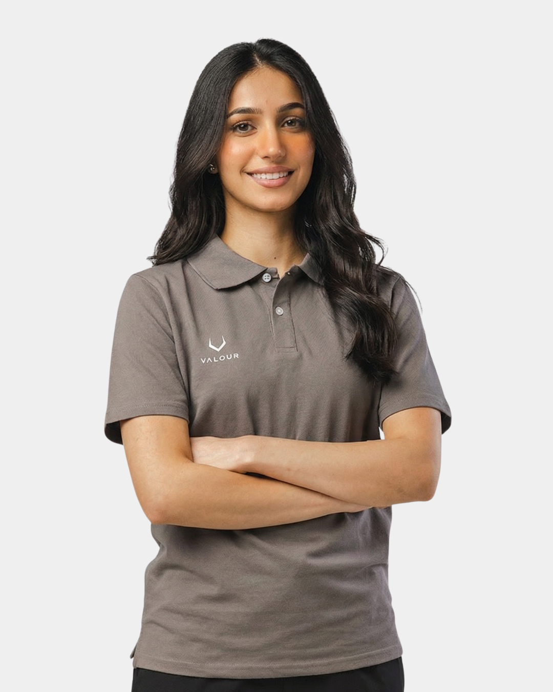 Prestige Polo Top - Grey