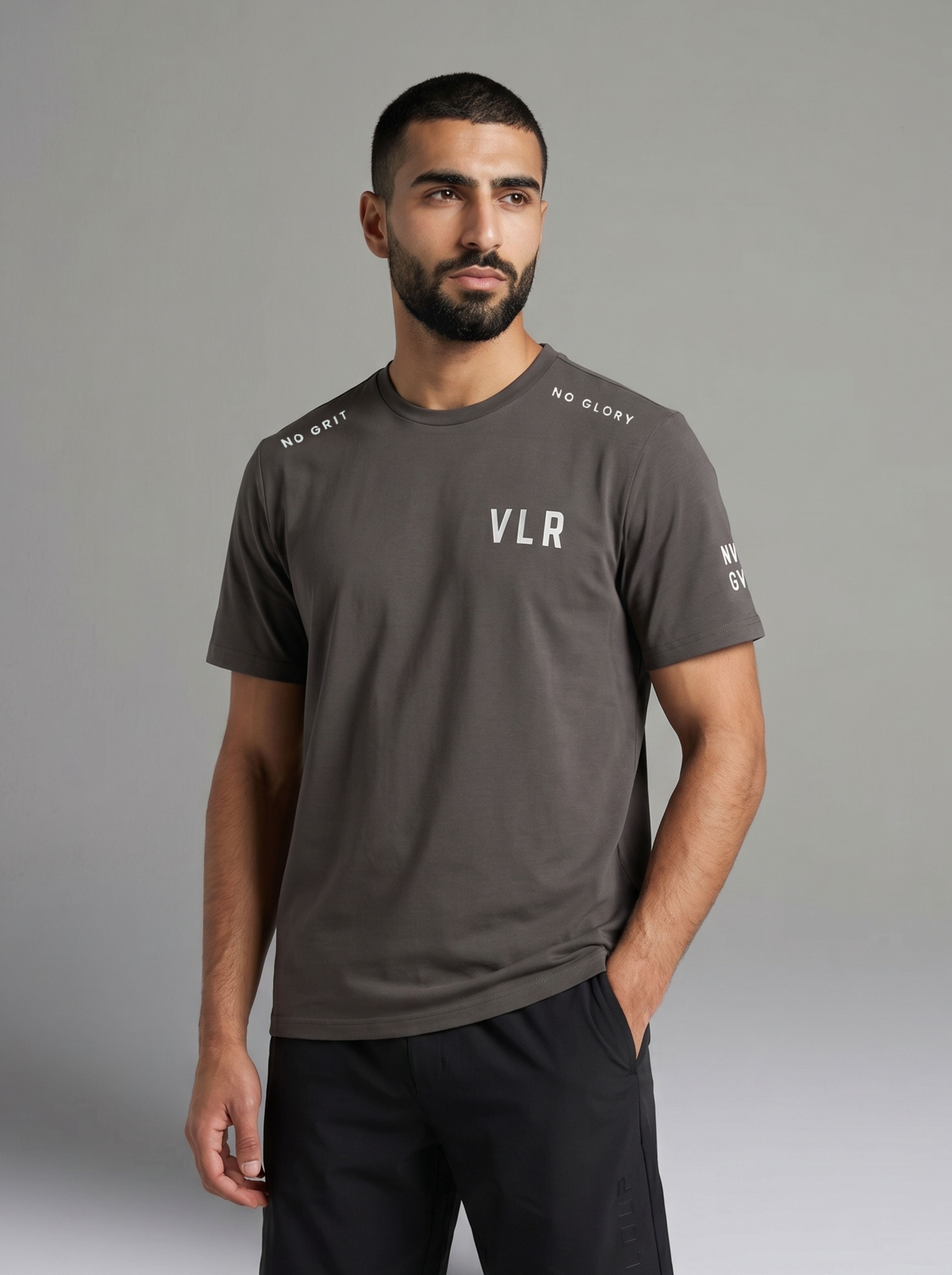 Glory Round Neck T-Shirt - Grey