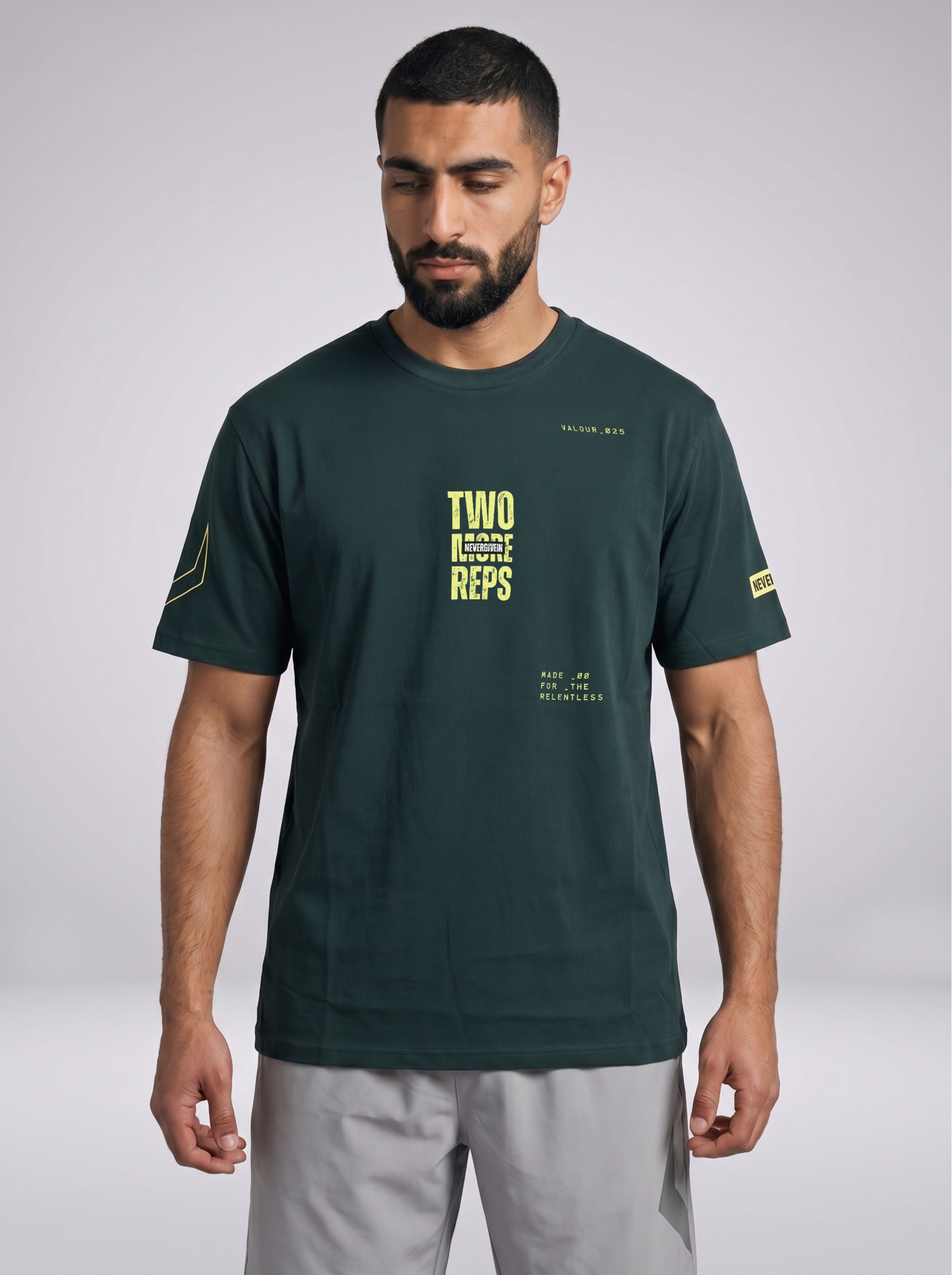2MR Round Neck T-Shirt - Green/Yellow