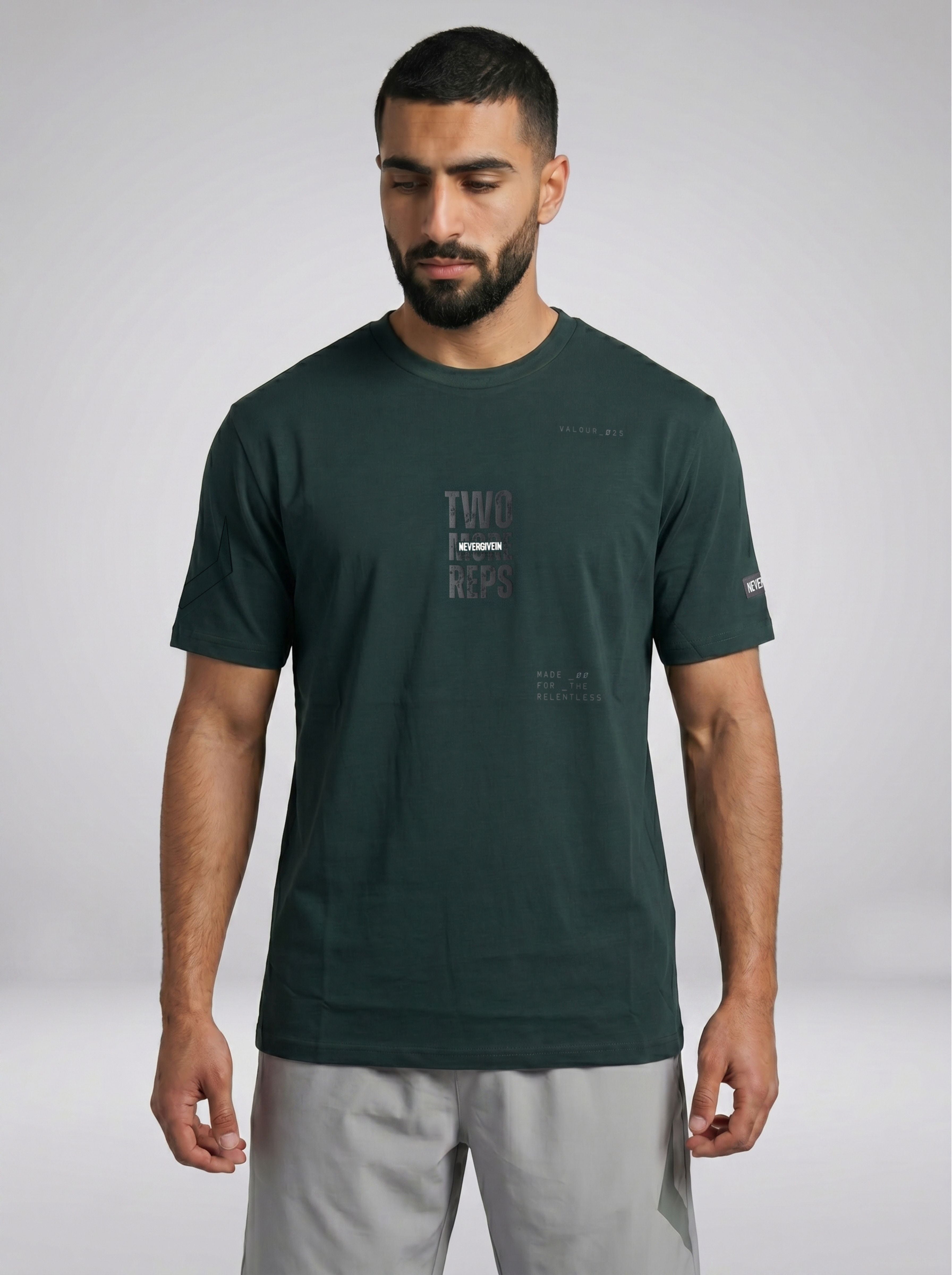 2MR Round Neck T-Shirt - Green/Black