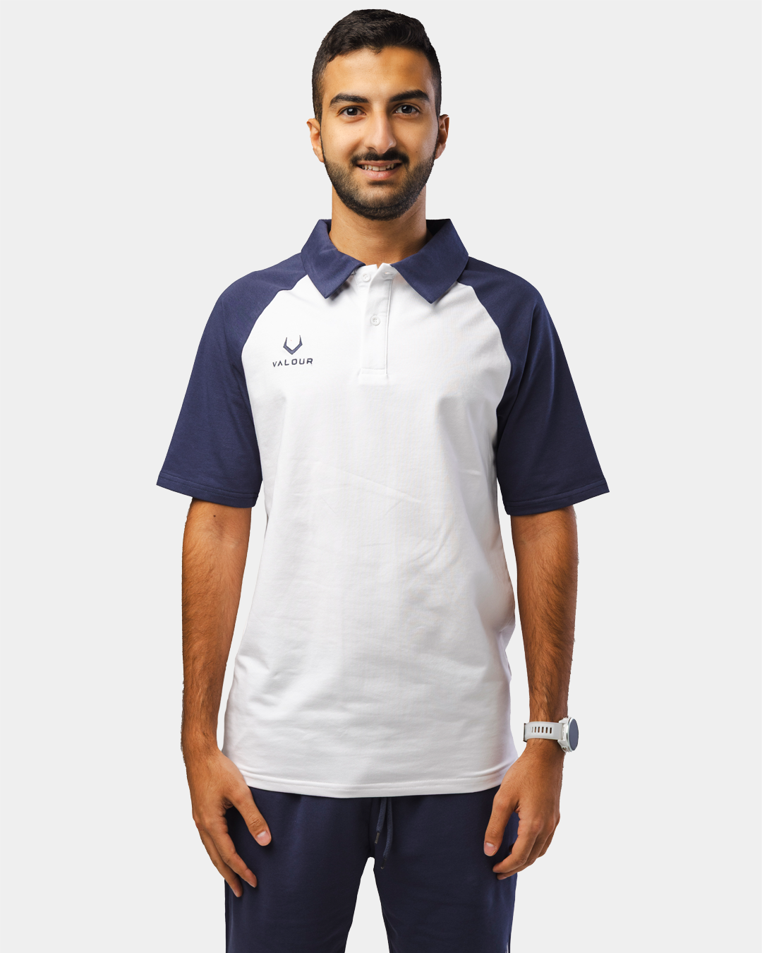 Vector Polo Top - White\Navy