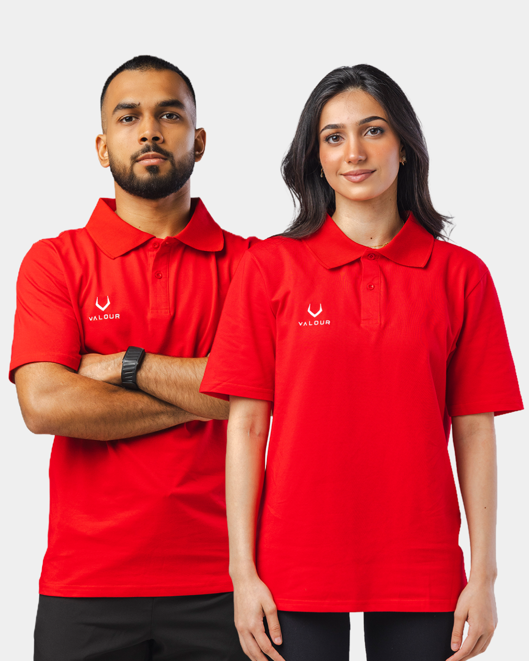 Prestige Polo Top - Fiery Red