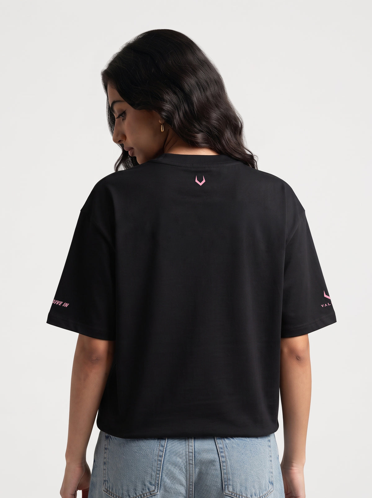 Valourians Think Pink Top - Black