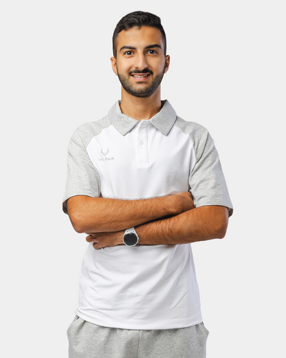 Vector Polo Top - White\Grey