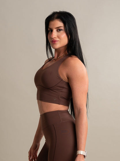 Meraki Contour Sports Bra - Cocoa