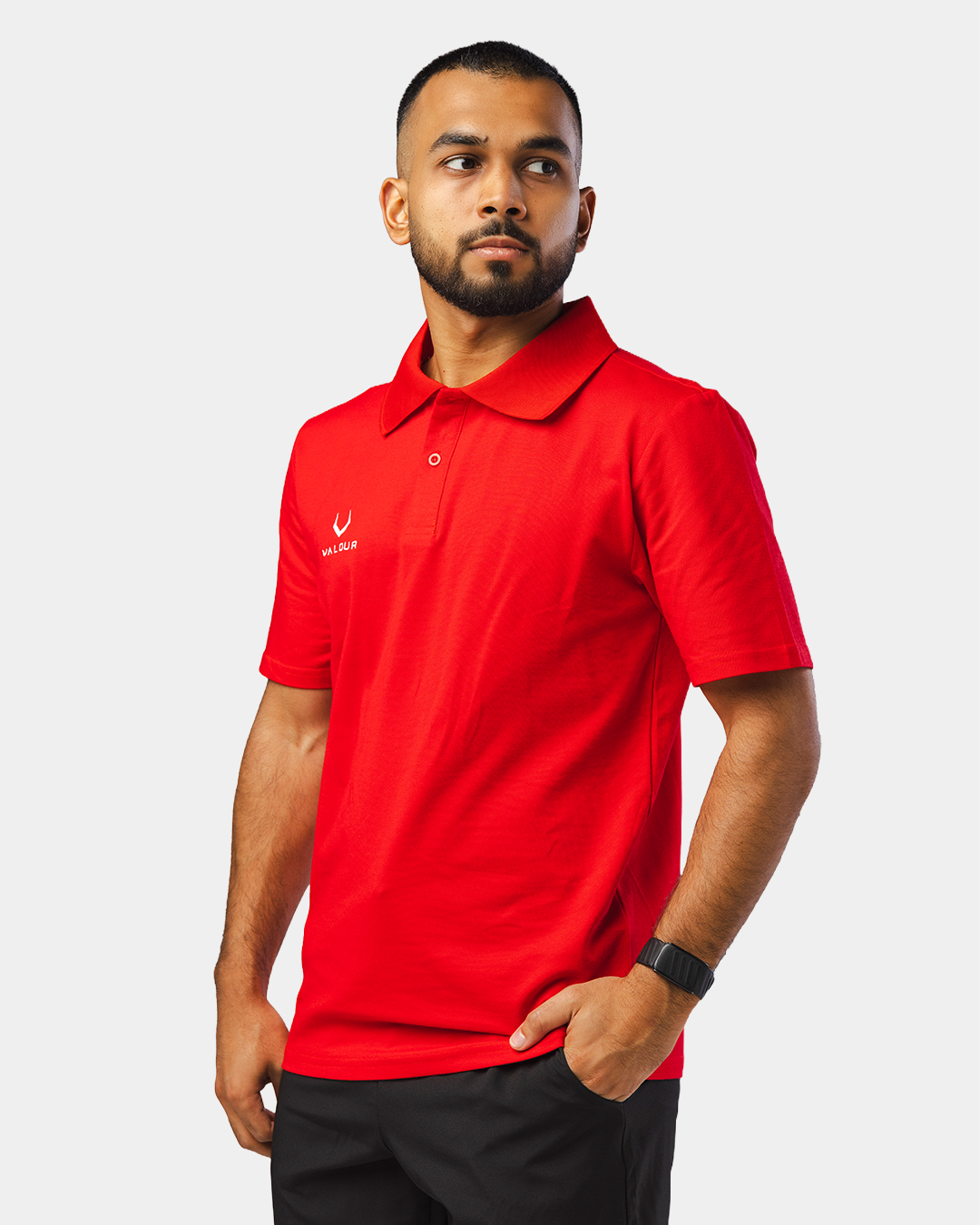 Prestige Polo Top - Fiery Red