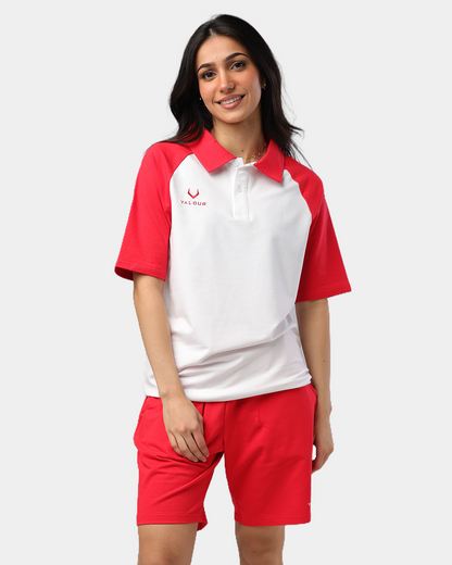 Vector Polo Top - White\Red