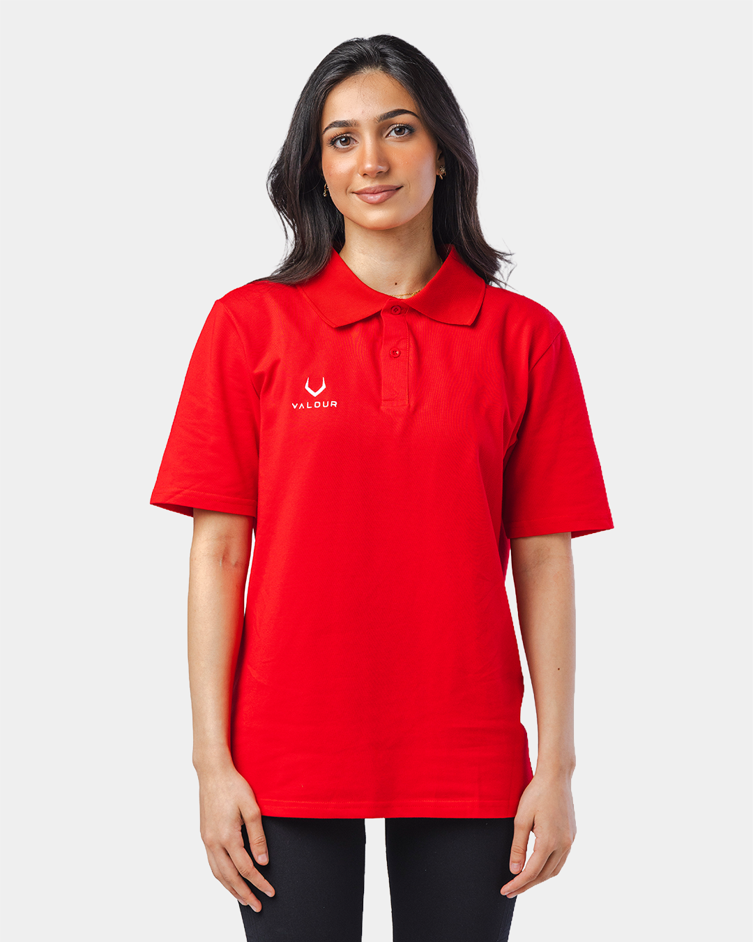 Prestige Polo Top - Fiery Red