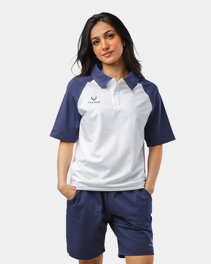 Vector Polo Top - White\Navy