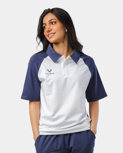 Vector Polo Top - White\Navy