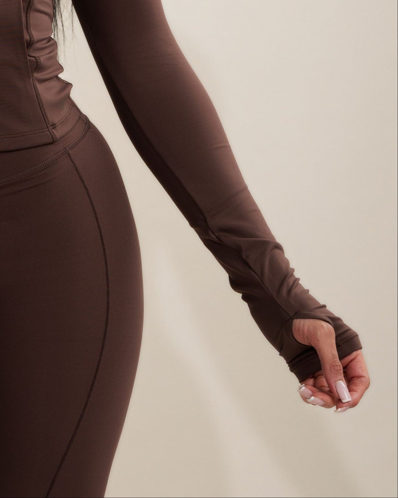 Sculpt Zip Up Jacket - Cocoa