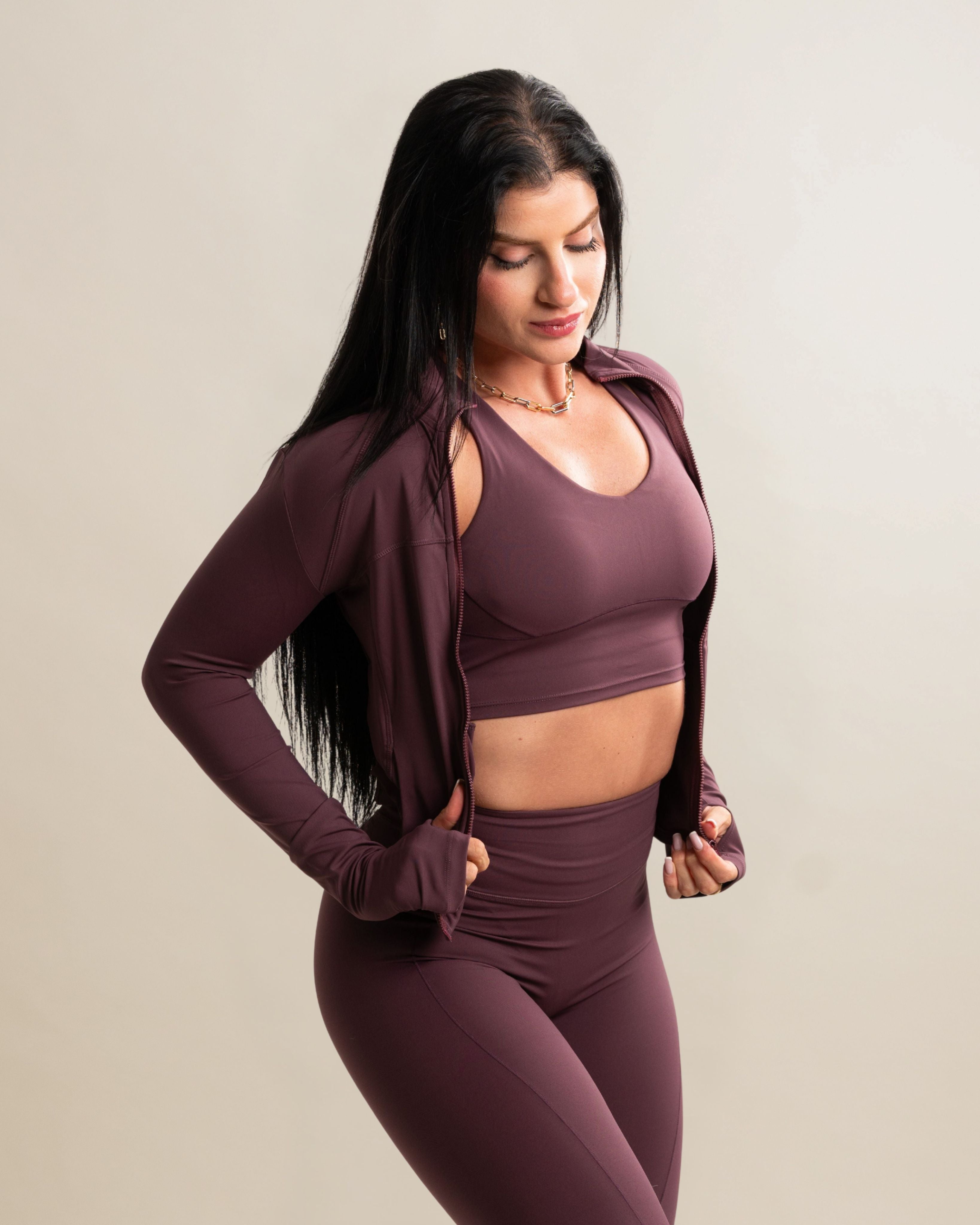 Meraki Contour Sports Bra - Fig