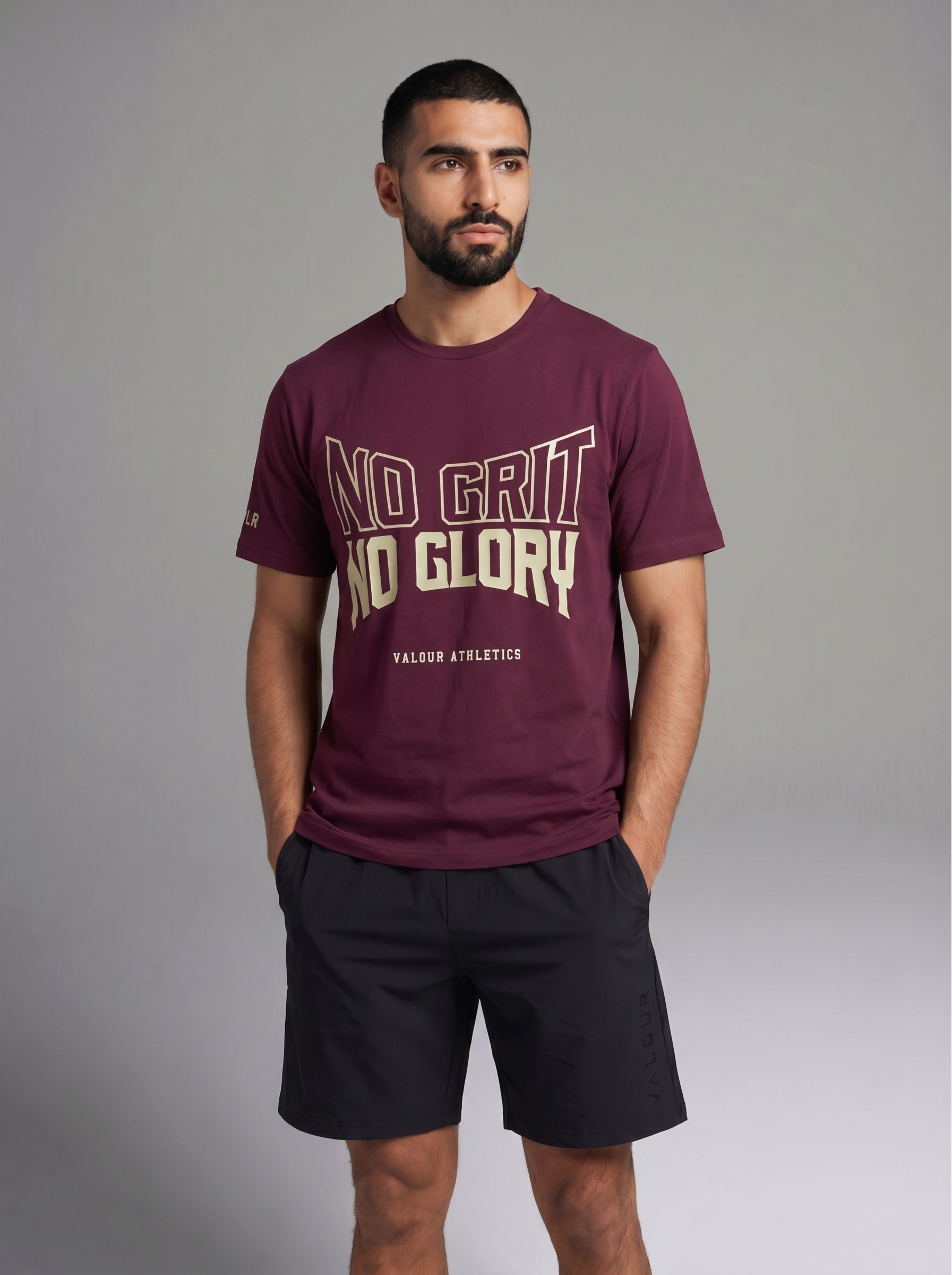 Glory Round Neck T-Shirt - Maroon