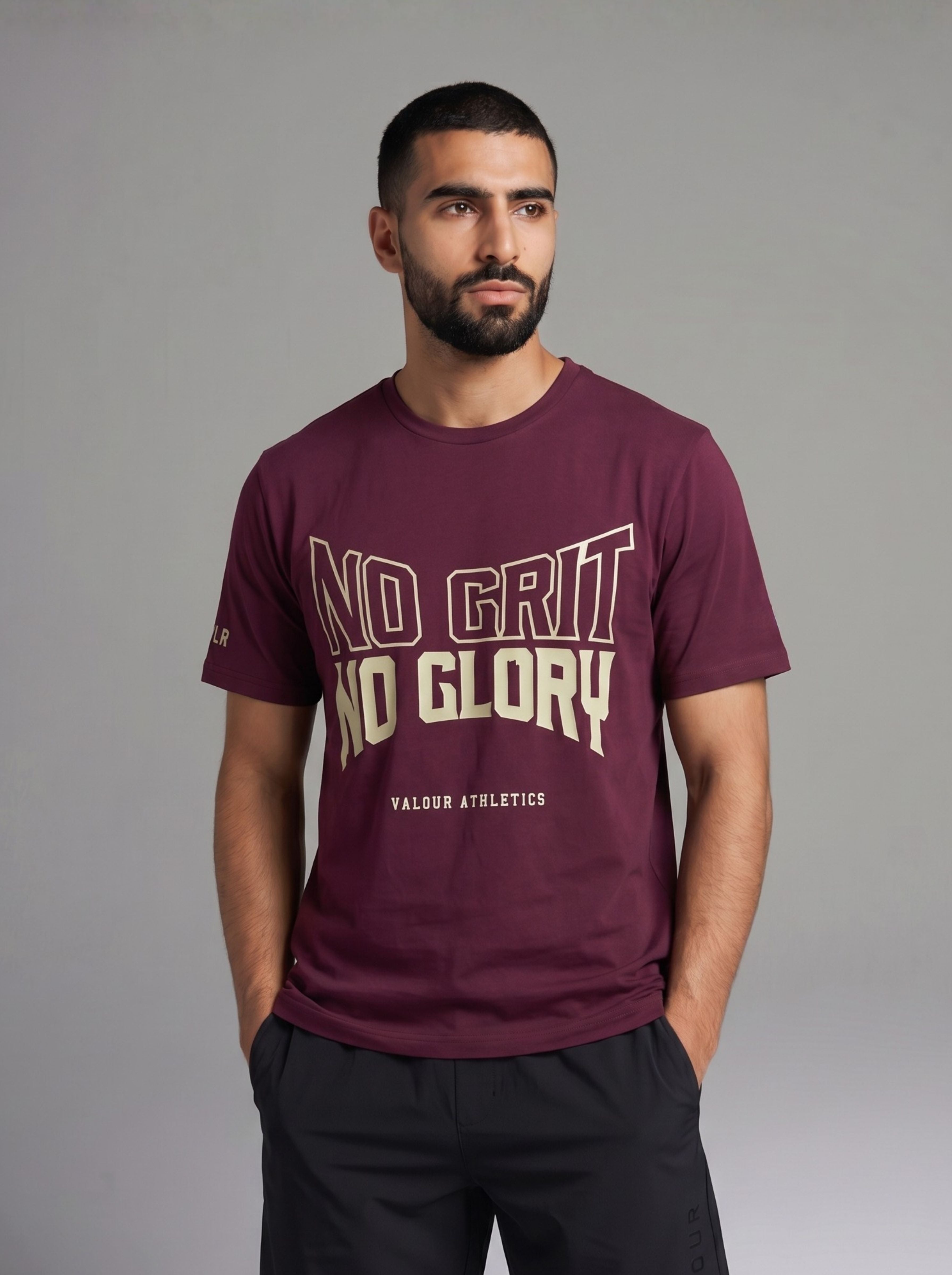Glory Round Neck T-Shirt - Maroon