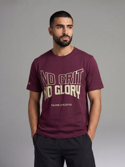 Glory Round Neck T-Shirt - Maroon