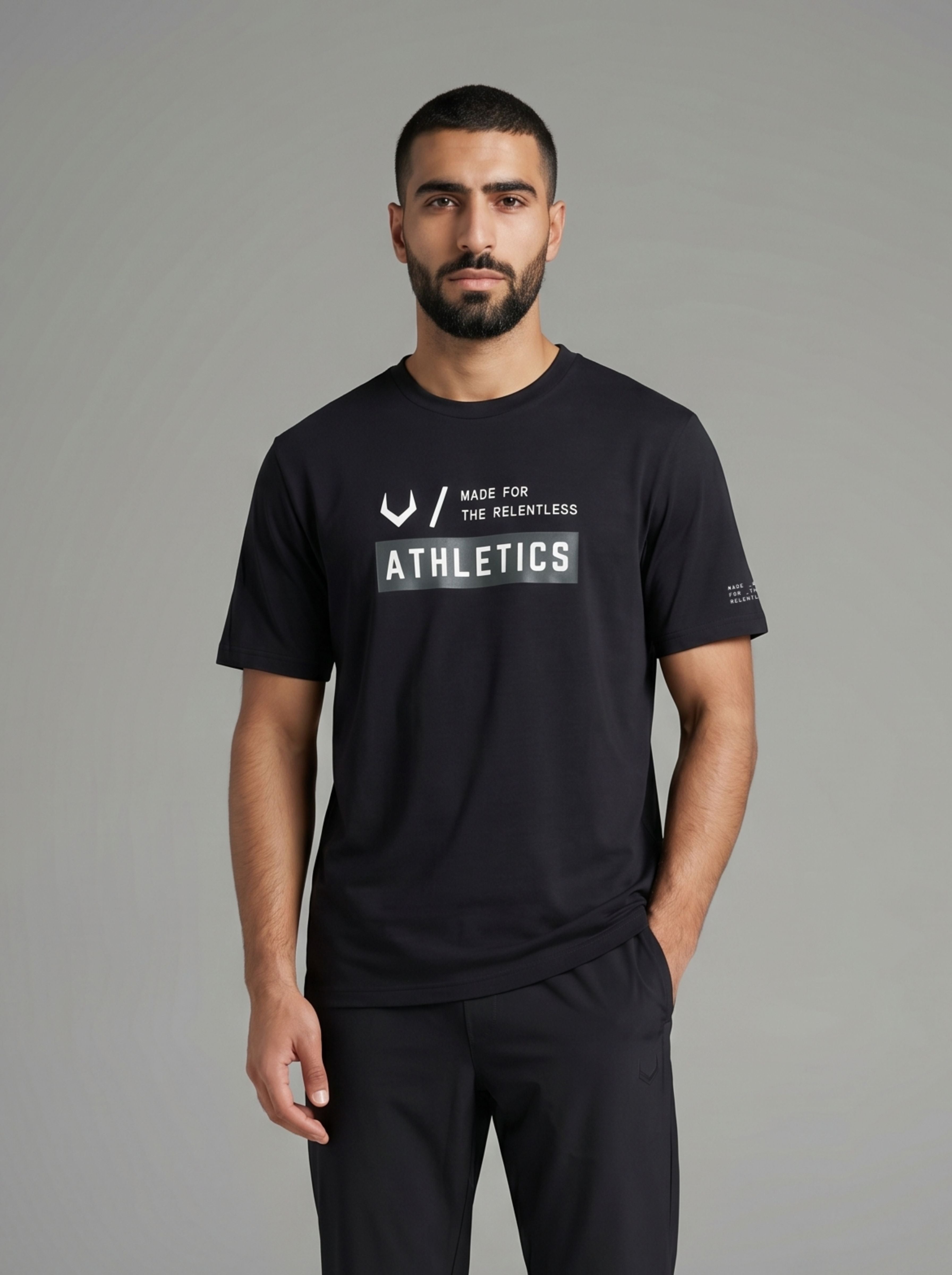 NVR GVN Round Neck T-Shirt - Black