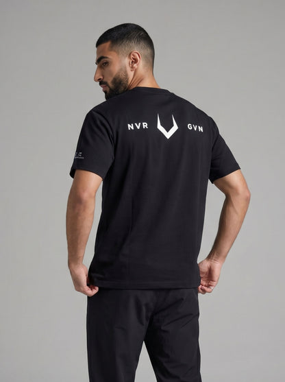 NVR GVN Round Neck T-Shirt - Black