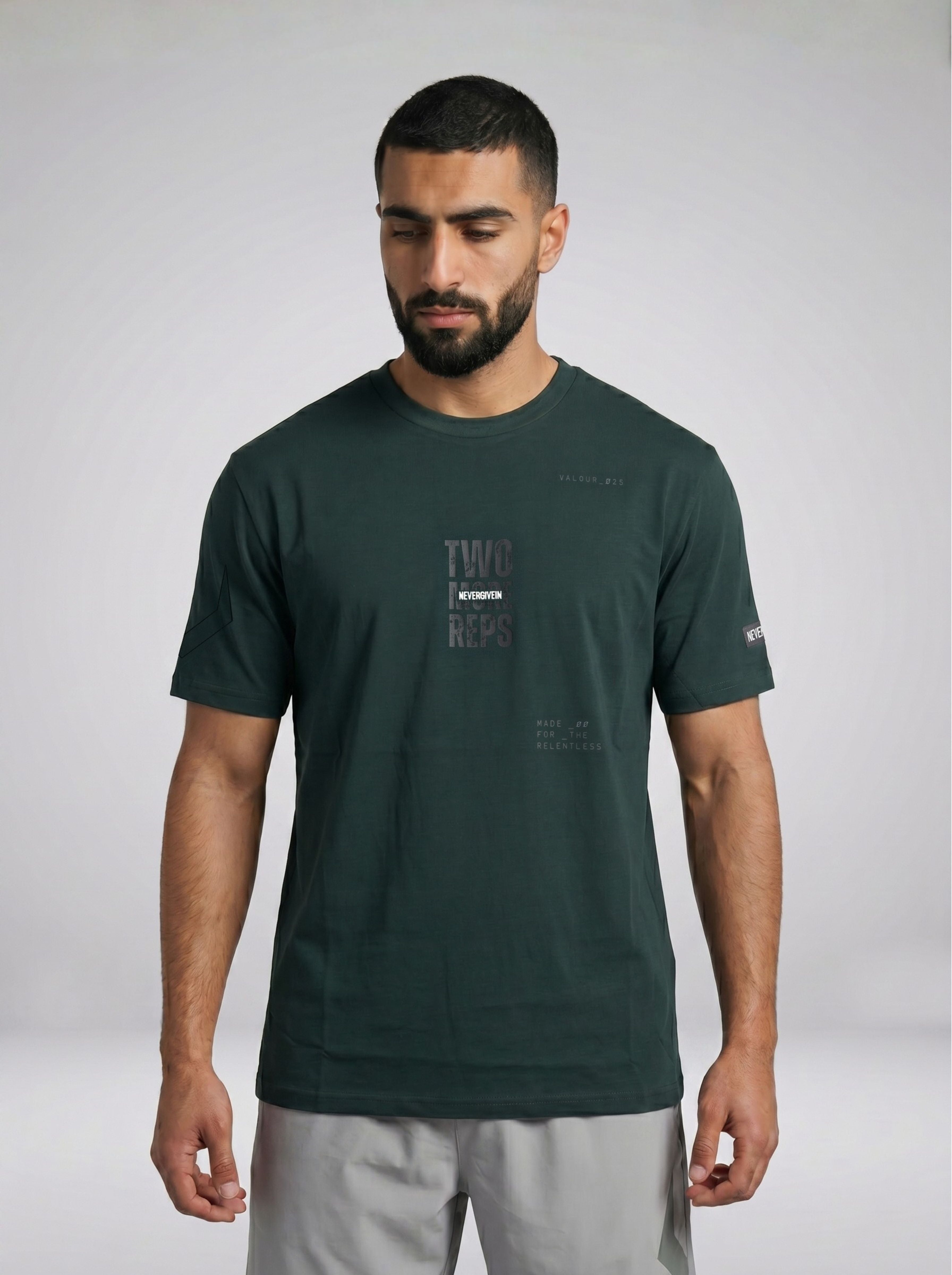 2MR Round Neck T-Shirt - Green/Black