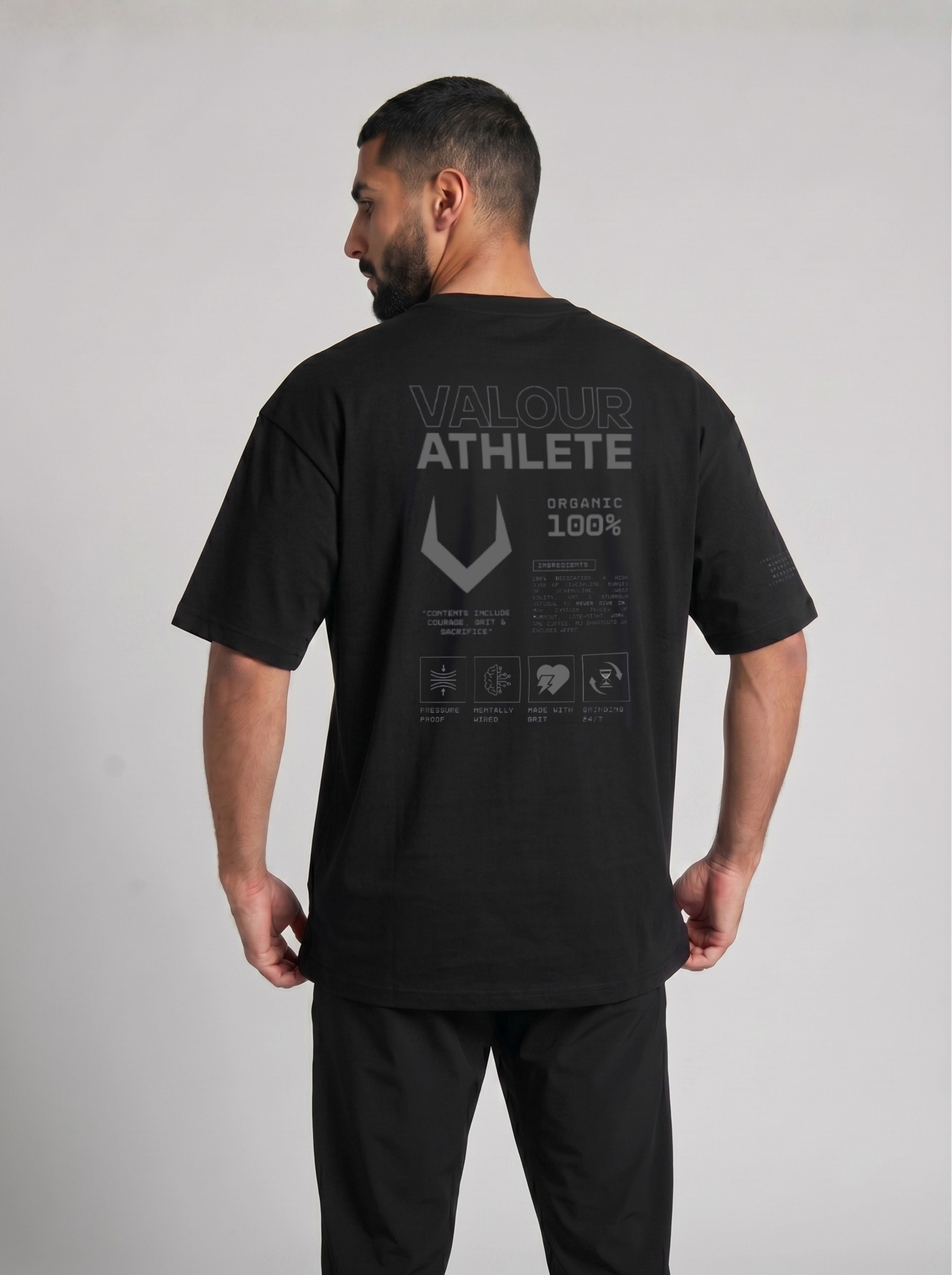 Mindset Round Neck T-Shirt - Black