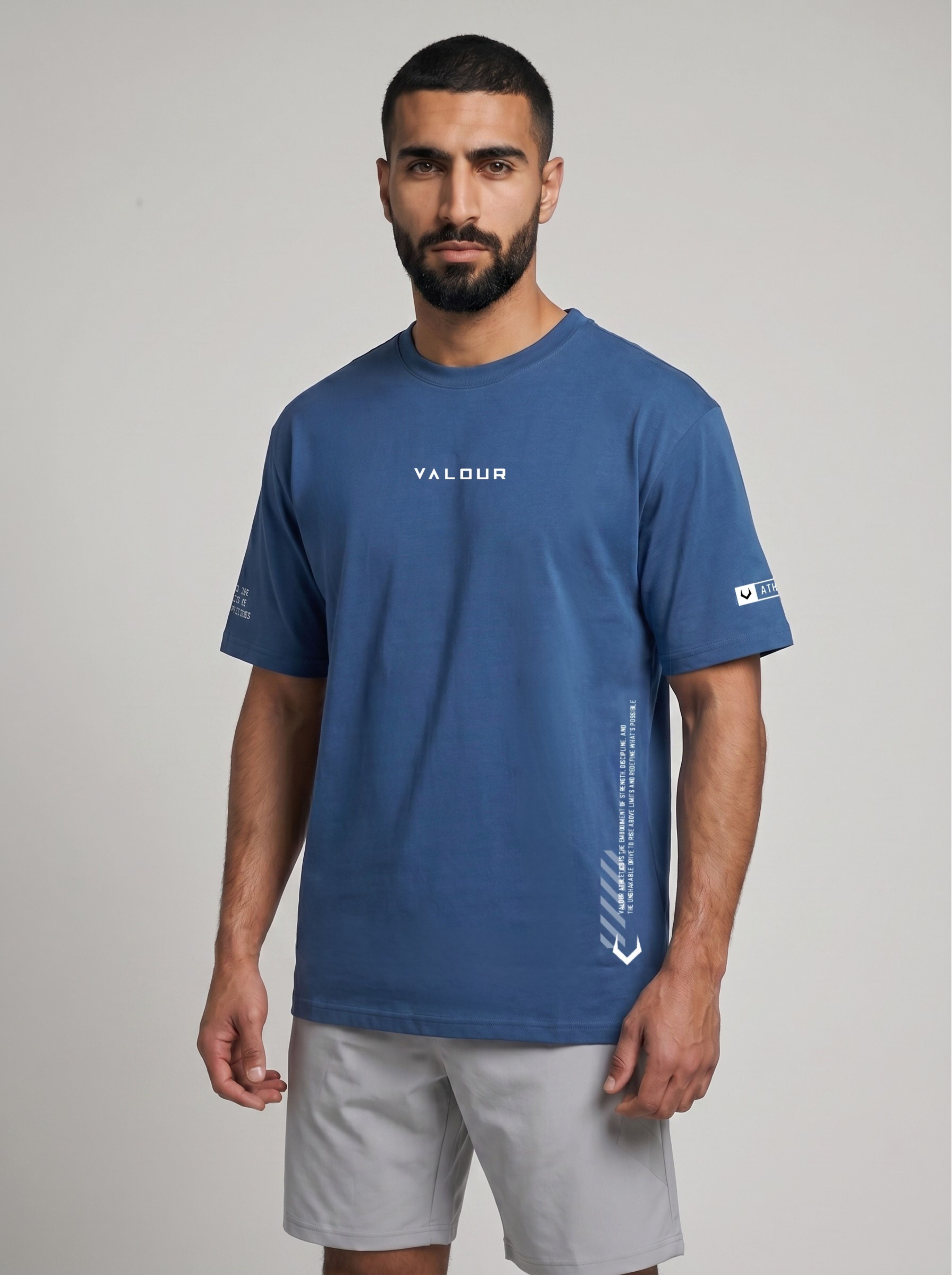 Relentless Round Neck T-Shirt - Blue
