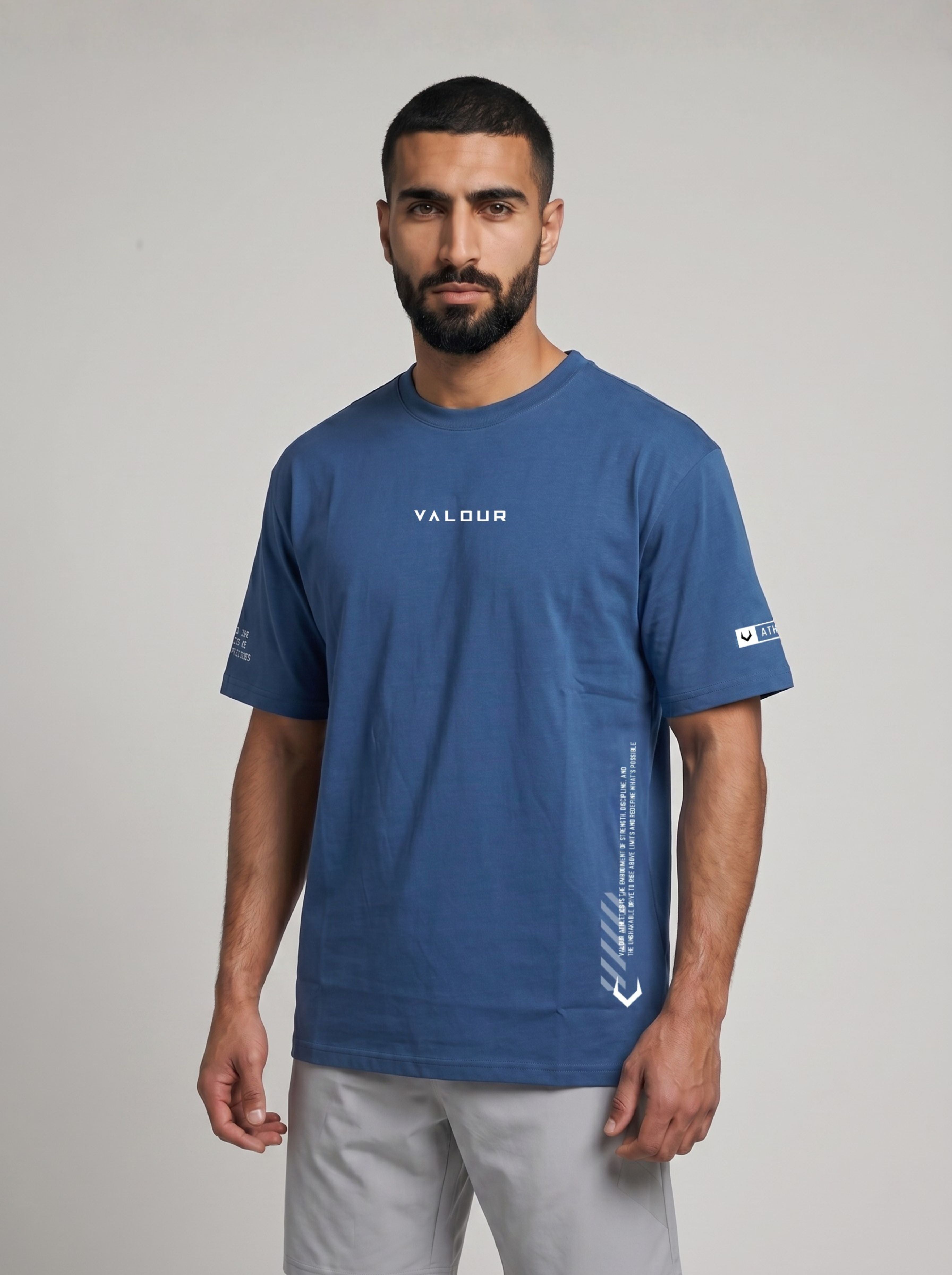 Relentless Round Neck T-Shirt - Blue