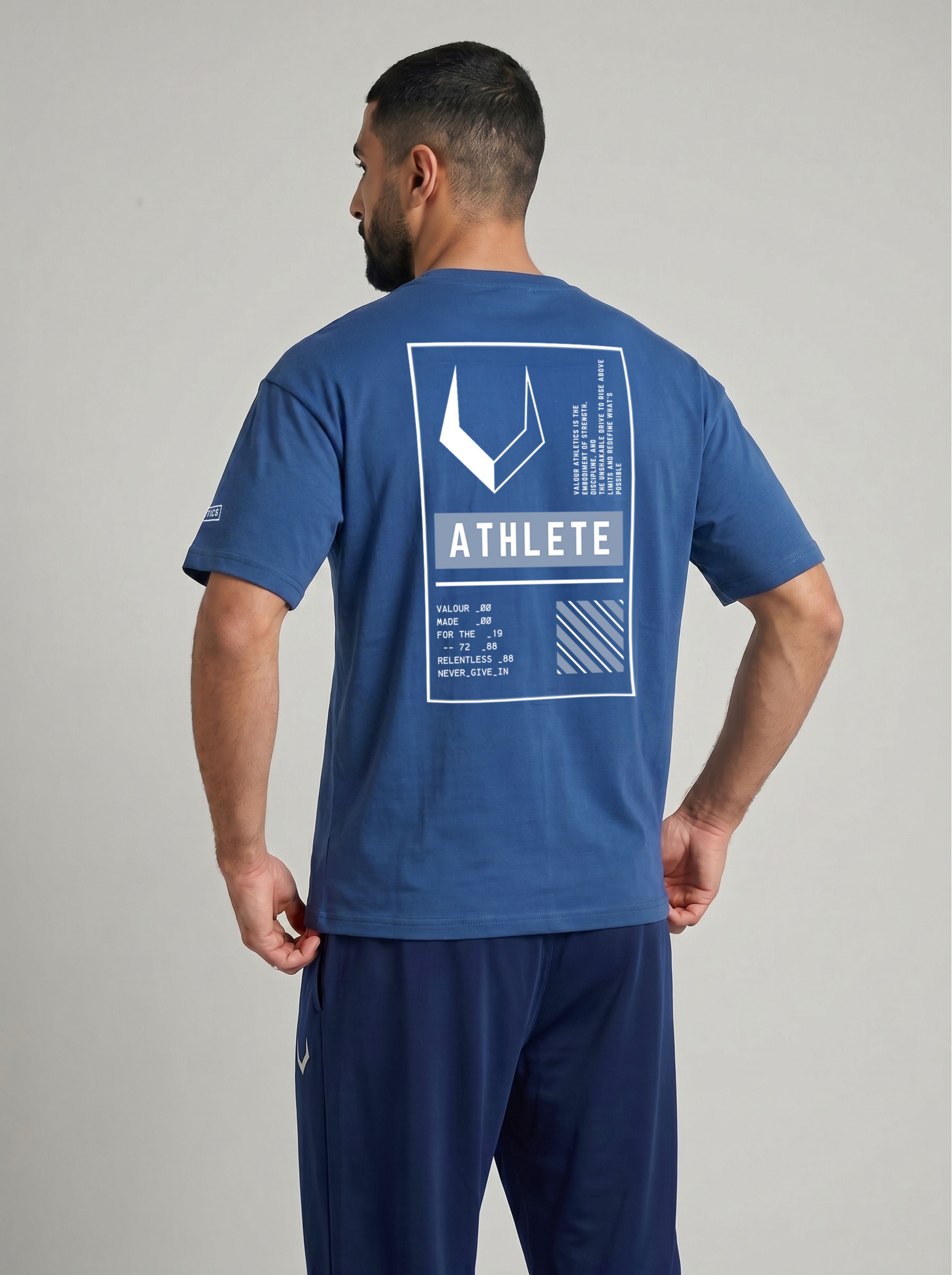 Relentless Round Neck T-Shirt - Blue