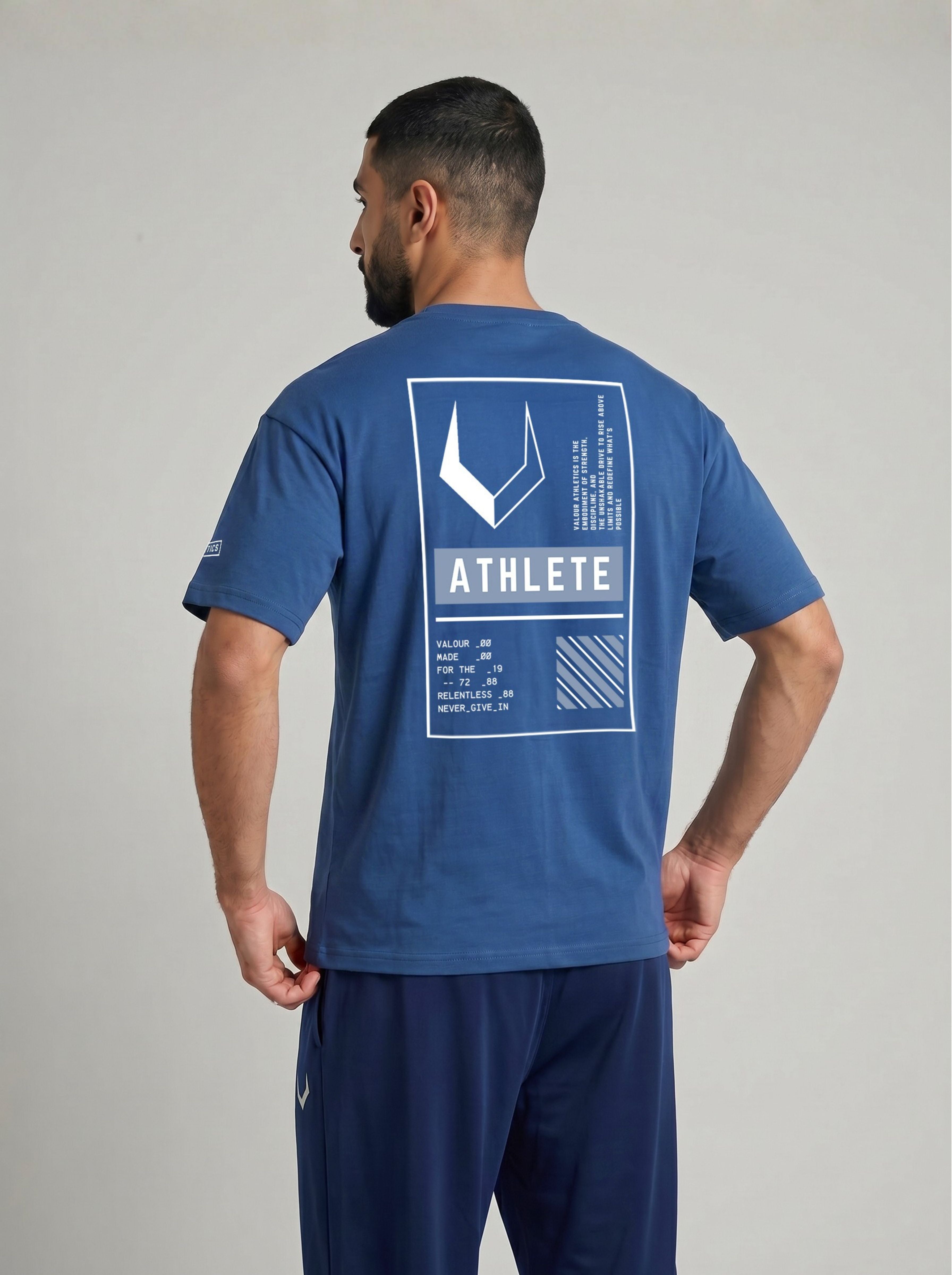 Relentless Round Neck T-Shirt - Blue