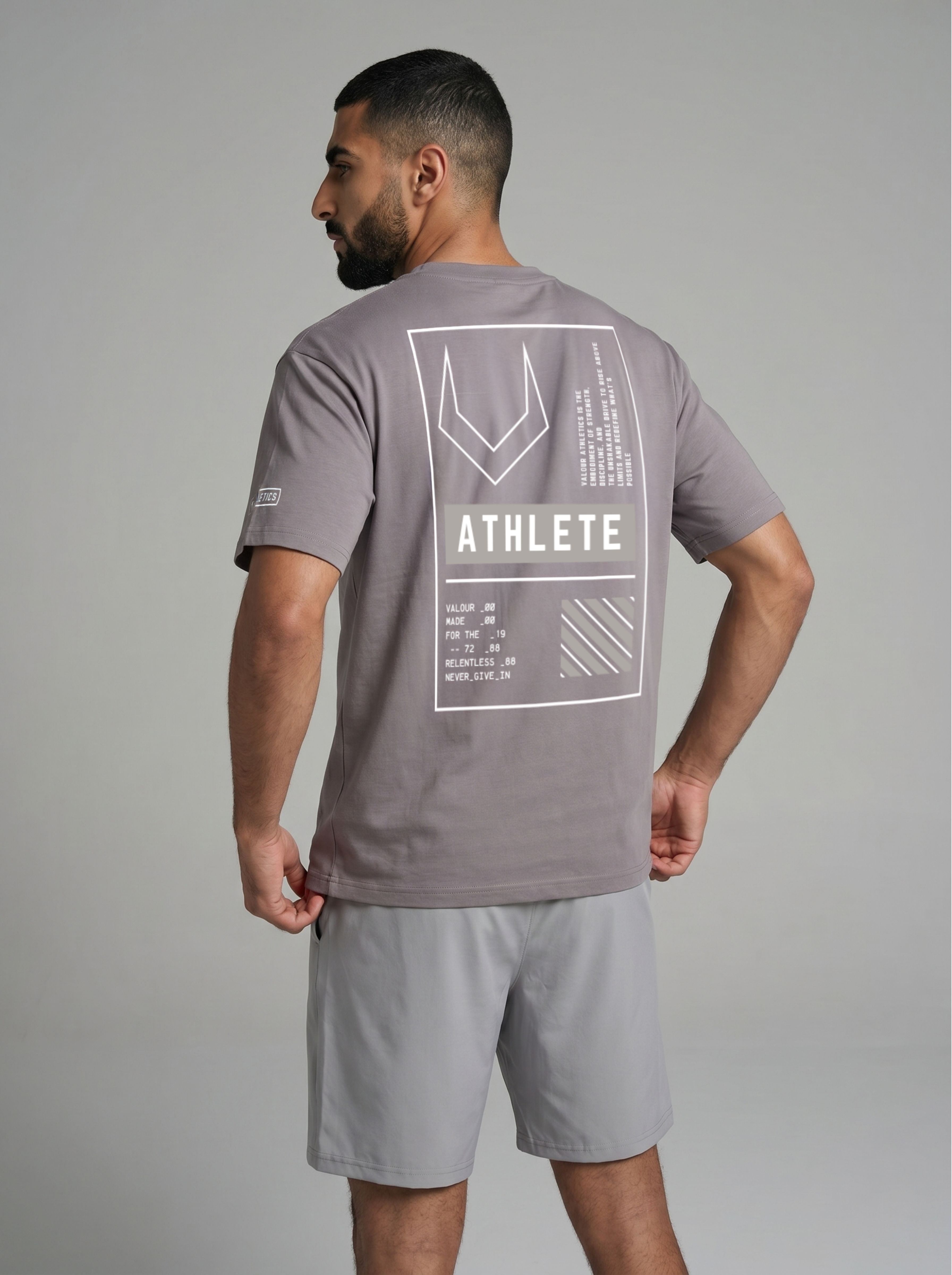 Relentless Round Neck T-Shirt - Grey