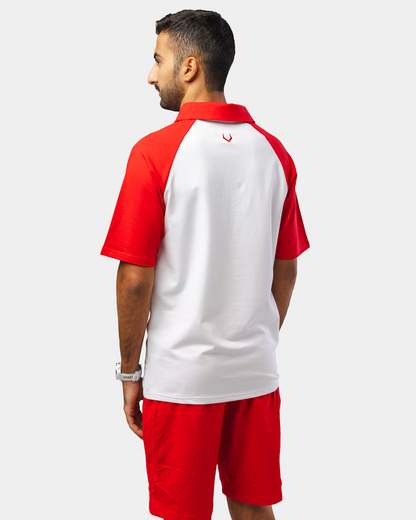 Vector Polo Top - White\Red