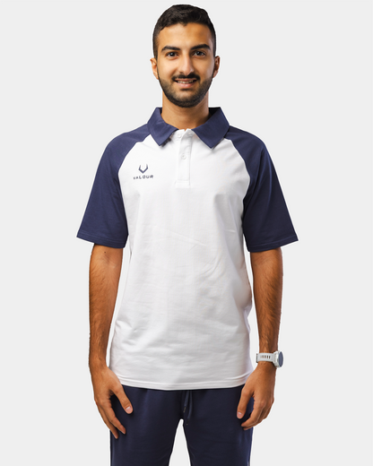 Vector Polo Top - White\Navy