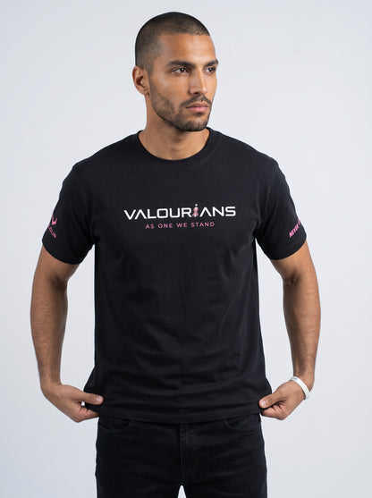 Valourians Think Pink Top - Black