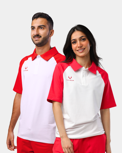 Vector Polo Top - White\Red