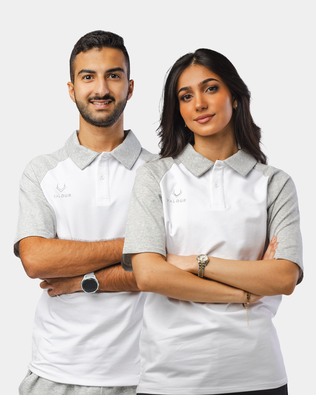 Vector Polo Top - White\Grey